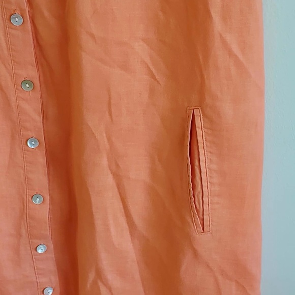 Suzanne Grae Linen Sleeveless Shirtdress Medium - Picture 5 of 8